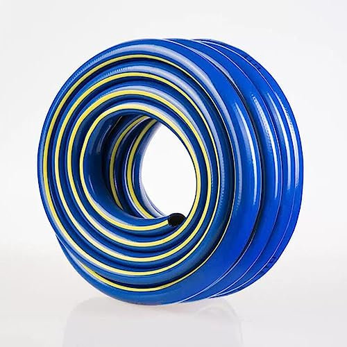 WolFum Schlauchleitung aus 3-lagigem PVC – Gartenschlauch für Bewässerung und Bewässerung, Flexibler, knickfreier Wasserschlauch 12,5 mm (1/2 Zoll) mit Anschlüssen (C