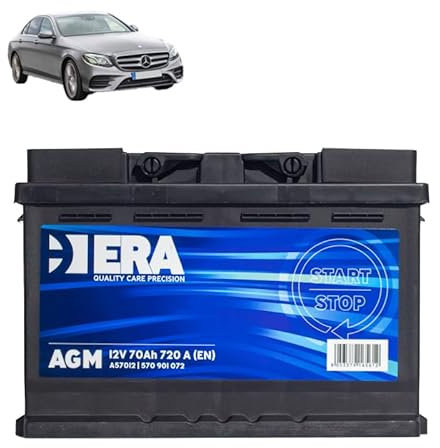 Batteria 70Ah A.G.M. per Mercedes Classe E W213 E200 E220 E300 E350 D gasolio 2016+