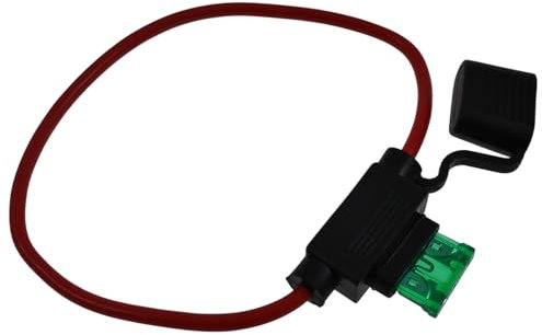 1x Sicherungshalter 2,5mm 30A mit Kabel für Flachsicherung kompatibel für Scooter, Roller
