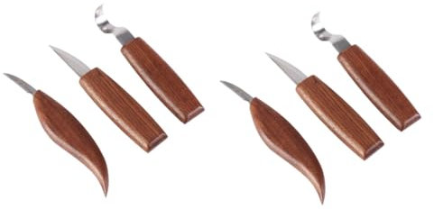 DIYEAH 6 Stk Tranchiermesser holzschnitzwerkzeug set schnitz carving tools Schnitzmesser Holzbearbeitung Holzschnitt Holzbearbeitungsfräser Gravierwerkzeuge Schwarze Walnuss