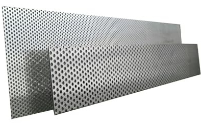 Schlögel GmbH Edelstahl Lochblech Rv3-5 1.4301 1mm 700mm x 400mm | AISI304 X5CrNi18-10 DIN EN 10088-2, freier Querschnitt 35,43%, für Geländer Zäune Tore Fassaden Käfige