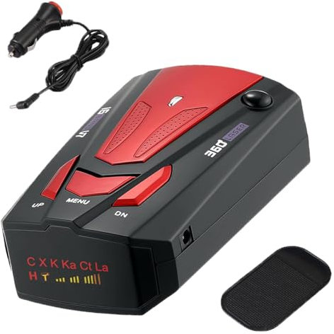 Radarkamera-Detektor, 12-V-Gleichstromradarwarner Mit Großer Reichweite, 360°-Vollbanderkennung, 200–800 M Geschwindigkeitswarnentfernung, Starke Entstörung, Verbesserte Fahrzeugsicherheit