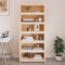 Somanki Bücherregal, Regal Zimmer, Bookshelf, Bücher Regal, Mehrzweckregal, Bookcase, Leiterregal, Standregal, Allzweckschrank, 80x35x183 cm Massivholz Kiefer