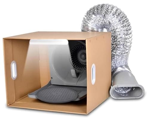 MBCEYLSTUB Cabine De Peinture D'Aérographe Portable, Cabine De Peinture D'Aérographe Professionnelle avec Lumière LED, Kit D'Aérographe pour Cabine De Peinture De Pièces De Modèle D'Artisanat d'art