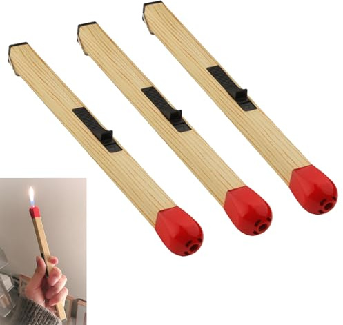 Match Stick Lighter, Match Lighter Stick, Creative Match Shaped Butane Lighter, Giant Match Stick Lighter, Match Shaped Candle Lighter, Adjustable Large Stick Lighter Kitche Camping Lighter