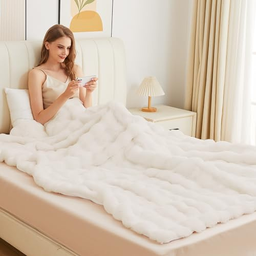 ORINOVA Coperta 230x270 cm Beige Pile Trapunta Estiva Matrimoniale Letto Copridivano Plaid Caldo e Morbido Singolo Calda Divano