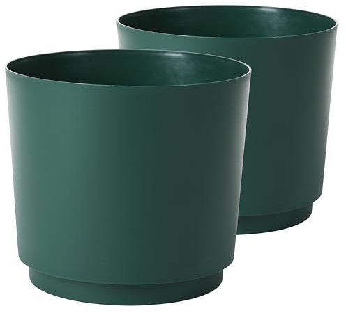 Tymar Lot de 2 cache-pots de fleurs en plastique (océan ; diamètre : 35 cm)