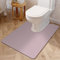 Treer WC-Vorleger mit Ausschnitt, Toiletten Vorleger für Stand Kieselgur WC U-förmig Badematte Teppich rutschfest Weich Waschbar für Freistehende Toiletten (Lila Rosa,55 * 60cm)