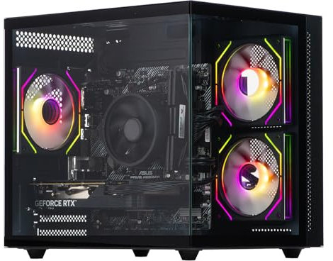 Veno Scorp Gaming PC AMD Ryzen 5 5600 Processor RTX 3050 6GB Graphics Card - 16GB 3200MHz Ram - 512GB NVMe SSD - 550W PSU - Windows 11 - WiFi - Mini Nemesis Black