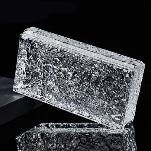 Mattoni di vetro da 7,8*3,9*1,9 pollici, disponibili in più colori, mattoni di vetro trasparenti e solidi, pareti divisorie decorative, utilizzati per divisori di stanze, decorazioni di edifici, bar(A