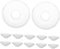 HEALLILY Lot de 12 attrape-gouttes de cire décoratifs en verre transparent pour bougies, esthétique et protection anti-goutte, facile à nettoyer, pour la maison, le restaurant et l'hôtel