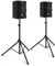 Power Dynamics PDY210A Set de 2 Altavoces Activos 10 400W con trípodes Vonyx y Bolsa, entradas micrófono y línea, ABS Resistente, para DJ, actuaciones, Eventos o presentaciones