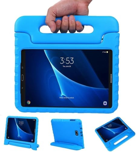 BTH - Kinderhülle für Samsung Galaxy Tab A 10.1 (2016) - Stoßfest mit Leichtgewicht Griff Blau