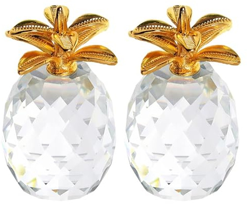 Artibetter 2 Stück Ananas-Ornament Aus Kristall Obstfigur Für Wohnzimmer Schlafzimmer Und Büro Kristall Ananas Deko Als Tischdekoration Mit Kompaktem Design