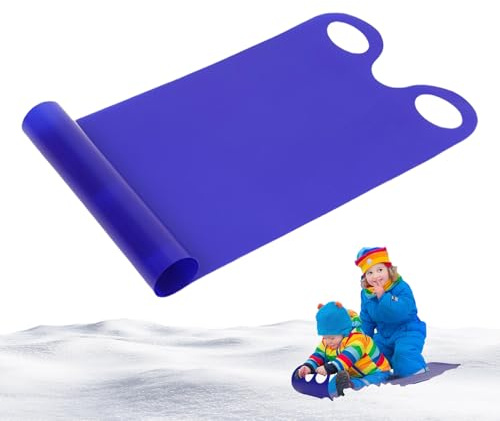 Rodelmatte Für Kleinkinder – 92 Cm , 42 Cm Breit, Kunststoff-Gras-Skiunterlage, Robustes Roll-Snowboard, Tragbare, Flexible Sandgleitfolie | Sichere Handgriffkontrolle Für Kinder, Zum Spielen Im H