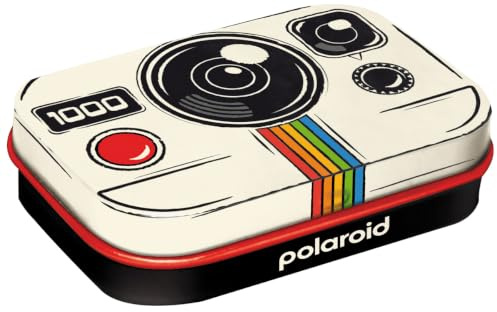 Nostalgic-Art Retro Pillendose, 4 x 6 x 1,6 cm, Polaroid – Vintage Camera – Geschenk-Idee für Fotografie-Fans, Original Lizenzprodukt (OLP), mit Pfefferminz-Dragees, Vintage Design