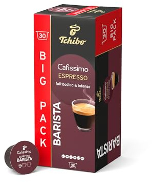 Tchibo Cafissimo Barista Espresso Kaffeekapseln, 30 Stück (Espresso, charaktervoll und intensiv)
