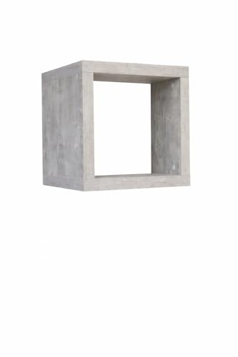 FURNARO Regalwürfel Cube Wandregal in Beton B/H/T: 40x41x40 cm