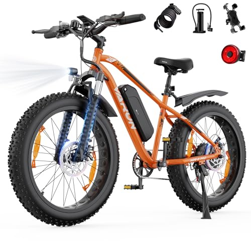 VARUN E Bike, 26 x 4.0 Zoll Ebike mit 48V 18AH/13AH Akku, bis 100-150 km | 85/55Nm 250W Motor, 5 PAS LCD-Display, 25km/h, 7 Gang, Offroad E-Bike Elektrofahrräder für alle Geländearten