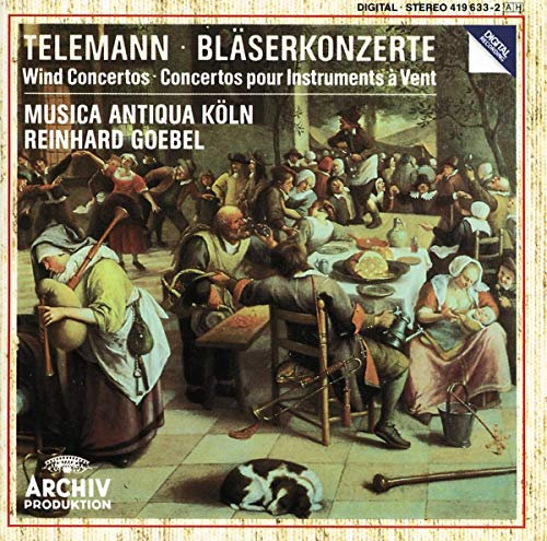 Telemann : Concertos pour instruments à vent (flûtes, hautbois, trompette, chalumeaux etc) / Reinhardt Goebel & Musica Antiqua Köln