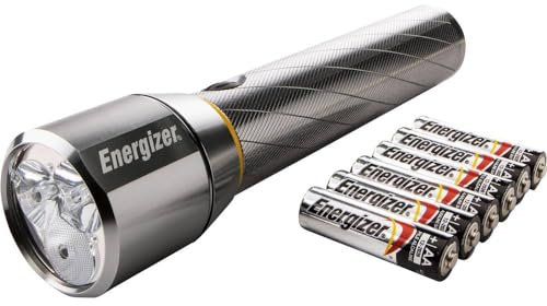 Energizer - Full LED Torch / Flashlight Range - For Emergency, Camping & Hiking (Compact, Headlight, Duo, Metal & Lantern Torches) (Vision HD Torch +6AA Batts)