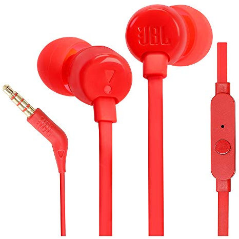 JBL T110 purebass auriculares – Rojo