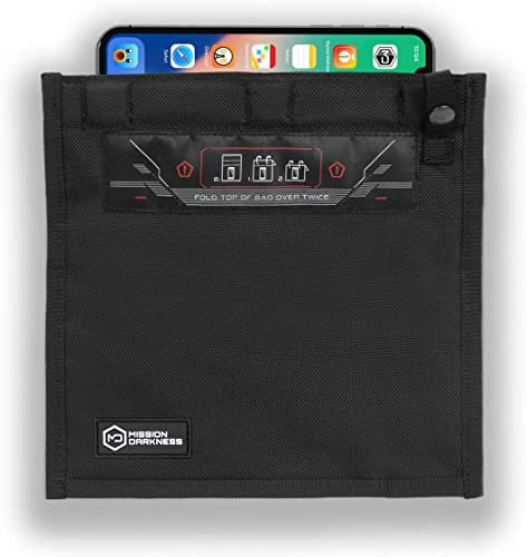 Mission Darkness NeoLok Faraday-Tasche ohne Fenster für Handys (+ sicherer Magnetverschluss) // Geräteabschirmung für Strafverfolgung und Militär, Anti-Hacking, Reise- und Datensicherheit