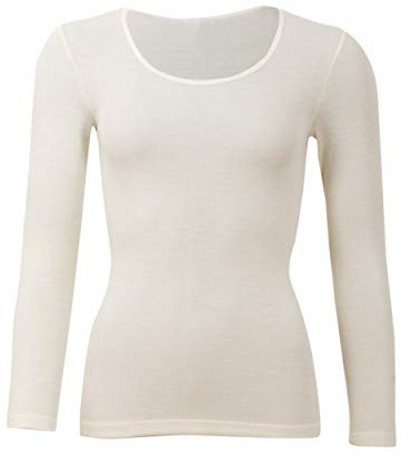Cosilana, Damen Unterhemd Langarm, 70% Wolle 30% Seide