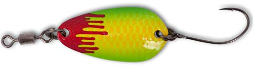 Quantum Magic Trout Bloody Loony Spoon 2,5cm 2g - Forellenblinker, Farbe:Gelb/Grün