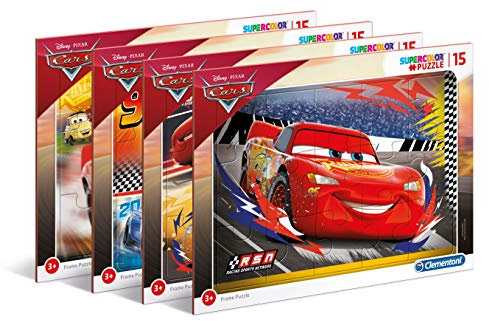 Clementoni 22232 Puzzle-Cars-Bilderrahmen, 15-teilig