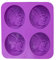 Wandic - Stampo in silicone per saponette fatte in casa, forma ovale, con scritta “Love & Rose”, 1 pezzo, 4 cavità Farfalla