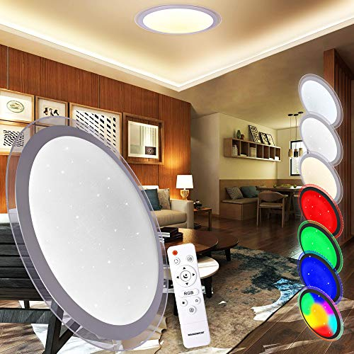LED Deckenleuchte GALA-Ci RGB Farbwechsel max. 96W Deckenlampe Modern und schlicht