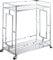 Convenience Concepts Town Square Barwagen, 2-stöckig, verchromt, 74,3 cm, zeitgenössischer moderner Esszimmerwagen, Aufbewahrungs- oder Präsentationskonsole für Esszimmer, Küche, Bad, Wohnzimmer,