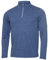 Calvin Klein Mens Harlem 1/4 Zip Pullover - Denim Marl - M