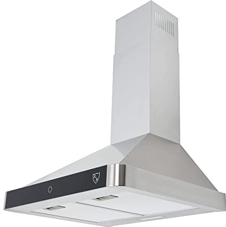 K&H Dunstabzugshaube 60cm, Wandhaube, LED, 550 m³/h, Metall-Fettfilter PS-60