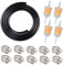 Benzinschlauch Set Schwarz, 2 Meter Kraftstoffschlauch 4mm+4 Stück Benzinfilter +10 Stück Schlauchschellen Edelstahl, Für Auto Motorrad Roller Rasentraktor Motor Dieselleitung