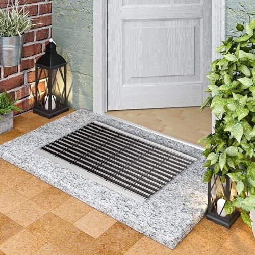 Pergamon Fußmatte Sauberlauf Alumium Gummimatte Kleeny Schwarz in 2 Größen