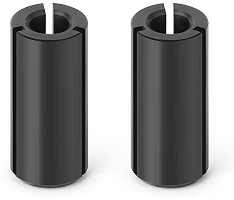 MEIGGTOOL 2PCS 1/2 to 1/4 Router Collett Adapter Bit Shank Reduction Sleeve Tools for Woodworking Engaving Machine