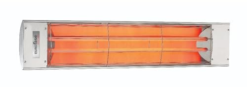 Eurofase Heating 5000 Watt Electric Infrared Dual Element Heater-240 Voltage-Stainless Steel Finish-No Fascia Decorative Fascia