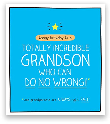 Pigment - Happy Jackson - Grandson Birthday Card - Boys Birthday Cards - Male Birthday Card - SC Certified - Made in the UK - Son Birthday Card