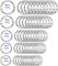 QUBORT Ringe zum Buchbinden,50 Stück Bücher Ringe Metallringe für Memo-Ablage, Schlüsselanhänger (25-30-35-40-50mm)