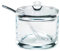 J&M DESIGN Clear Acrylic Sugar Bowl With Lid And Spoon For Coffee, Cereal Bowls, Tea, Countertop Canisters & Baking - 8 oz Container Jar Dispenser Holder - Dishwasher Safe