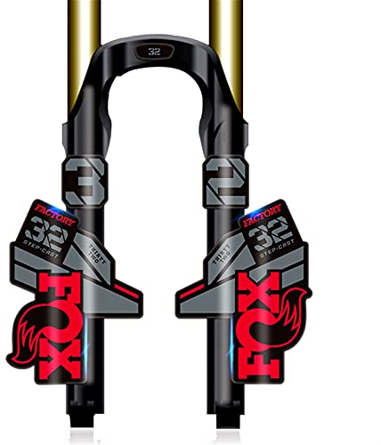BINGYUAN Bicycle Fork Stickers F-o-x32 Light Weight XC Front Fork Sticker Mountain Bike Self-Bike F-O-X 32 Color Sticker (Color : Red)