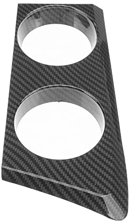 Riloer Auto-Getränkehalter-Abdeckung, passend für B-M-W-Serie 1 116 116i 118 118i, Links- oder Rechtslenker, ABS-Auto-Frontkonsolendekoration, Kohlefasermuster/Schwarz