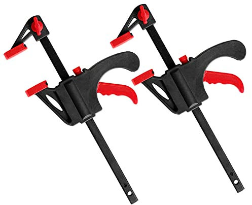 2pc 4-Inch 103mm Jaws Ratchet Trigger/G/Speed Clamps Woodworking Carpentry DIY Home Light-Duty Quick-Change