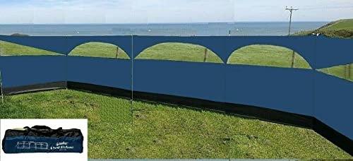 HSS Paravent coupe-vent bloqueur 5 panneaux Camping Jardin Plage Brise-vent 8,35 m