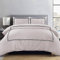 AR Ware Double Duvet Cover Set - Soft Luxury Bratta Stitch Embroidered Microfiber Duvet Sets with 2 Pillowcases - Non Iron Bedding Hotel Quality Quilt Cover (Cream)