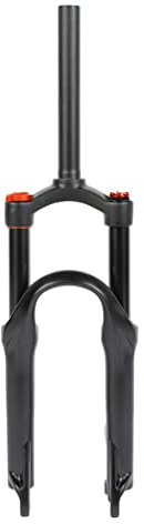 HSQMA Bicicletta Forcella Ammortizzata 24 Pollici BMX MTB Forcella Anteriore Bici Forcelle Aria 100mm Viaggio 1-1/8'' QR 9MM for Pieghevole Mountain Bike,Blocco Manuale (Color : 24'' Black)