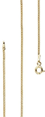 Lijoh Panzerkette Damen 925 Silber 1,7 mm 24K vergoldet „Made in Italy“ – Sterling Silber Halskette ohne Anhänger – Silberkette 45 cm – Geschenkidee für Frauen LJ1041–545