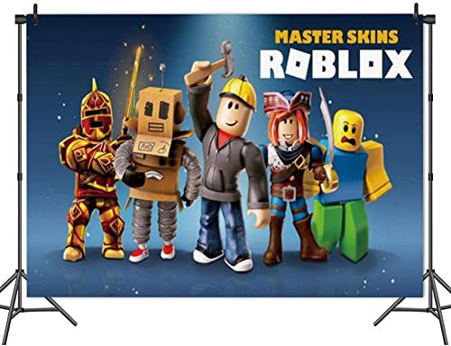 Sfondo Feste, R-oblox Tema Feste Sfondo, R-oblox Compleanno Festa Sfondo Decorativo Cartoon Banner Festa Forniture Compleanno Festa Decorazione per Babioms Celebrazione